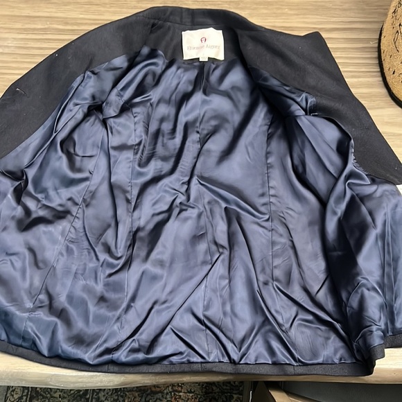 ETIENNE AIGNER WOOL NAVY BLUE BLAZER 6 - Picture 14 of 16